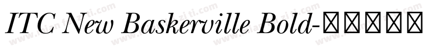 ITC New Baskerville Bold字体转换